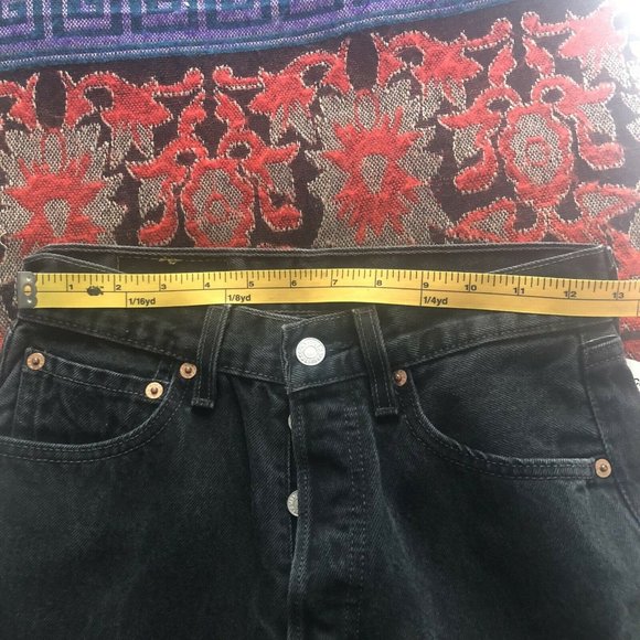 $168 LEVI'S Authorized Vintage 501 Original Straight Leg Jeans Faded Black 26 - Picture 6 of 12